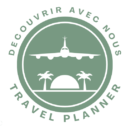 logo fond transparent decouvrir avec nous travel planner vert sauge