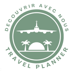 logo fond transparent decouvrir avec nous travel planner vert sauge